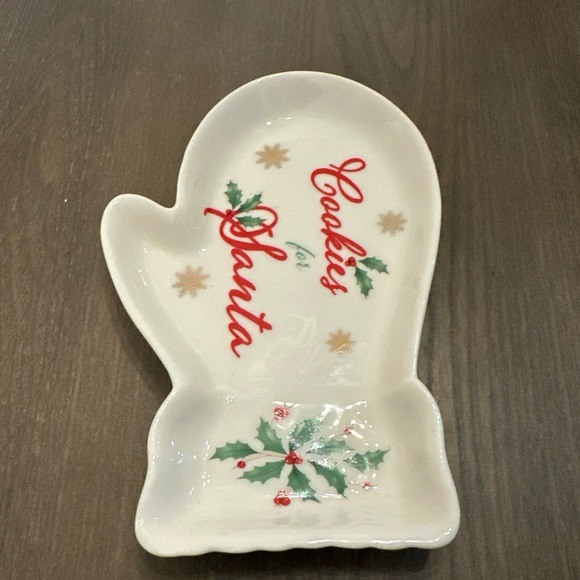 SOLD - Lenox Holiday Christmas Cookies For Santa Plate Only No Cup - Picture 5 of 7